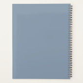 Stoffig Blauw Minimalistisch Modern Elegant Monogr Planner (Achterkant)