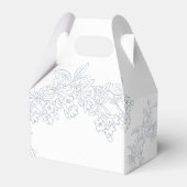 Stoffig Blauw Modern Bruiloft Bedankdoosjes (Achterkant)