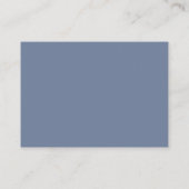 Stoffig blauw QR CODE online RSVP bruiloft details Informatiekaartje (Achterkant)