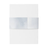 Stoffig blauw rustiek bloemenbruiloft uitnodigingen wikkel (Achterkant Voorbeeld)