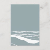 Stoffig Blauw Tropische Palmboom Bruiloft Informatiekaartje (Achterkant)