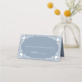  stoffig blauw wit Antiek Lijst bruiloft (Voorkant)