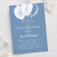 Stoffig blauw wit ballonnen jongen baby shower