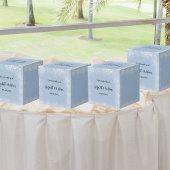 Stoffig blauw zilveren glitter bruiloft bedankdoosjes