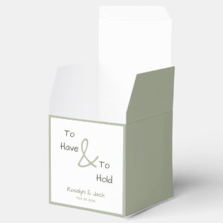 Stoffig groen Casual handschrift om te hebben & va Bedankdoosjes