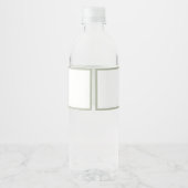 Stoffig Groen Casual Handschrift Waterflesetikette Waterfles Etiket (Achterkant)