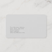 Stoffig Groen & Platinum Grijs Stijlvol Minimalist Visitekaartje (Achterkant)