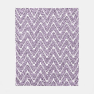 Stoffig lila chevronpatroon fleece deken