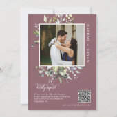 Stoffig Paarse groen nog lang en gelukkig na het f Kaart (Achterkant)