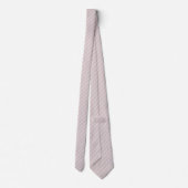 Stoffig Paarse met Ivoor Witte Pinstripes Stropdas (Achterkant)