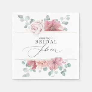 Stoffig Roos Bloemen Baby / Vrijgezellenfeesten se Servet