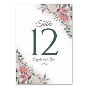 Stoffig Roos Boho Floral met groen Kaart
