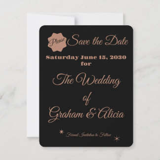 Stoffig Roos Elegant Minimalistische Foto Save the Date