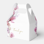 Stoffig Roos Elegant Modern Bloemendoop Bedankdoosjes (Achterkant)