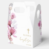 Stoffig Roos Elegant Modern Bloemendoop Bedankdoosjes (Geopend)