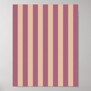 Stoffig Roos gestreept Poster