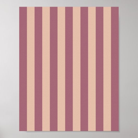 Stoffig Roos gestreept Poster (Voorkant)