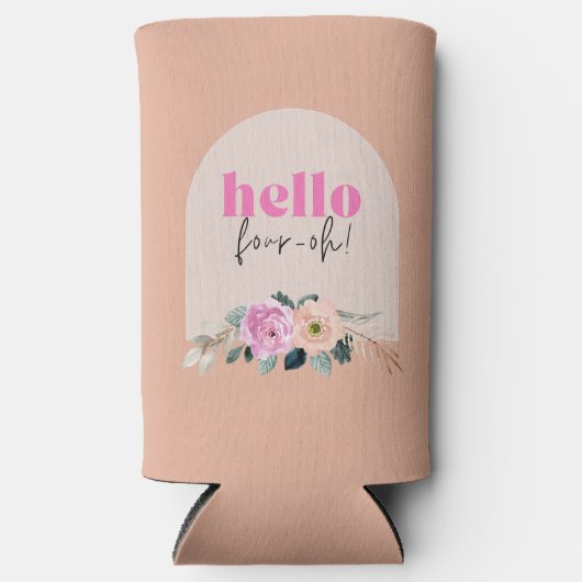 Stoffig Roos hallo floraal "Four-oh" (Voorkant)