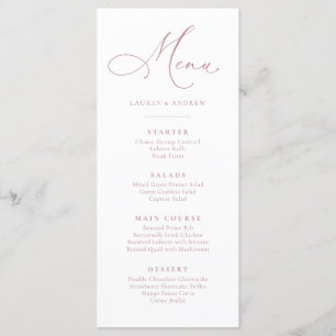 Stoffig Roos Minimalistisch Eenvoudig Platte Menu
