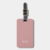 Stoffig Roos | Modern Monogram Bagagelabel (Voorkant verticaal)