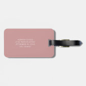 Stoffig Roos | Modern Monogram Bagagelabel (Achterkant horizontaal)