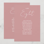 Stoffig Roos Moderne Zitting Grafiek Tafelnummer (Voorkant / Achterkant)