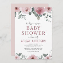 Stoffig Roos Roze Bloemen Waterverf Baby shower
