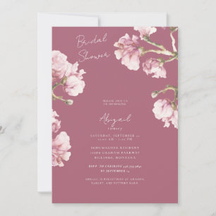Stoffig Roos Roze Magnolia Blossoms Vrijgezellenfe Kaart