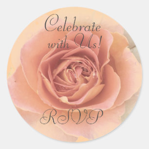 Stoffig Roos RSVP-Sticker Ronde Sticker