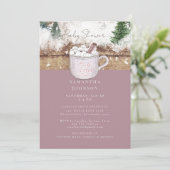 Stoffig Roos rustieke Baby Het is koud buitendouch Kaart (Staand voorkant)