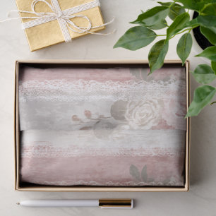 Stoffig Roos Stripe & Lace Tissuepapier