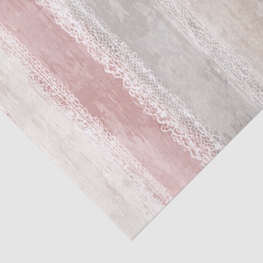 Stoffig Roos Stripe & Lace Tissuepapier (Detail)