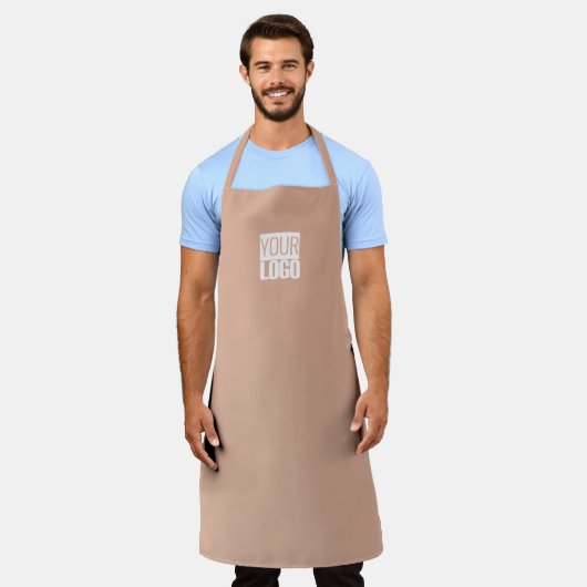 Stoffig Roos- voeg logo toe Schort (Gedragen)