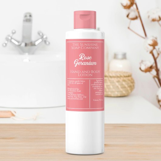 Stoffig roos wit waterdicht cosmetica flesetiket voedselcontainer etiket