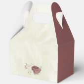 Stoffig roos Witte Bloemen bruiloft Bedankdoosjes (Achterkant)