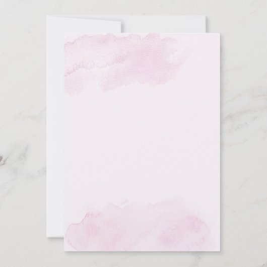 Stoffig roze bloemig Spaans doopsel Uitnodiging (Achterkant)