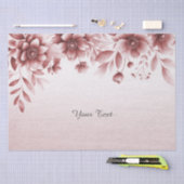 Stoffig Roze Bloemig Tissuepapier (Craft)