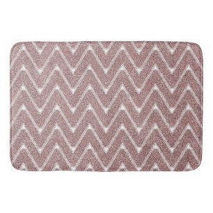Stoffig roze Chevron patroon Badmat
