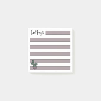 Stoffig Roze | Gelinieerd | Cactus in pot - Post-it® Notes