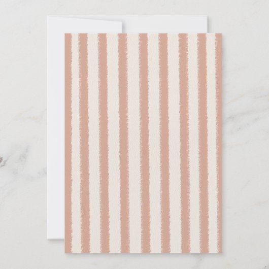 Stoffig Roze Gestreepte Schattigee Little Gosling Kaart (Achterkant)