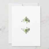 Stoffig Roze Groen Monogram Bevestiging Kaart (Achterkant)