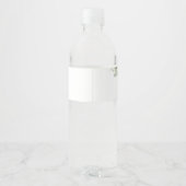 Stoffig Sage Groen Water Fles Label Waterfles Etiket (Achterkant)