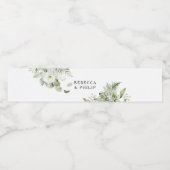 Stoffig Sage Groen Water Fles Label Waterfles Etiket (Enkel label)