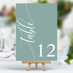 Stoffig Turquoise Moderne Kalligrafie Bruiloft Kaart