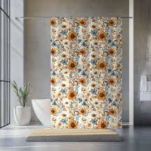 Stoffige Blau Ivoor Bloemen Elegante Boheemse Gord