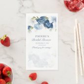 Stoffige blauwe bloeiende eucalyptus succulent servet (Insitu)