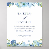 Stoffige Blauwe Bloemen In plaats van Favorieten T Poster (Voorkant)