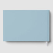 stoffige blauwe bloemenbegrafenis gastenboek (Achterkant)