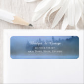 stoffige blauwe bos landschap bruiloft etiket (Insitu)