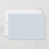 stoffige blauwe bruiloft bloemen RSVP kaart (Achterkant)